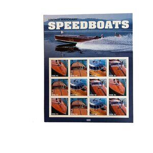 2007 US 41¢ Vintage Mahogany Speedboats Postage Stamps #4160-63 MNH Full Sheet